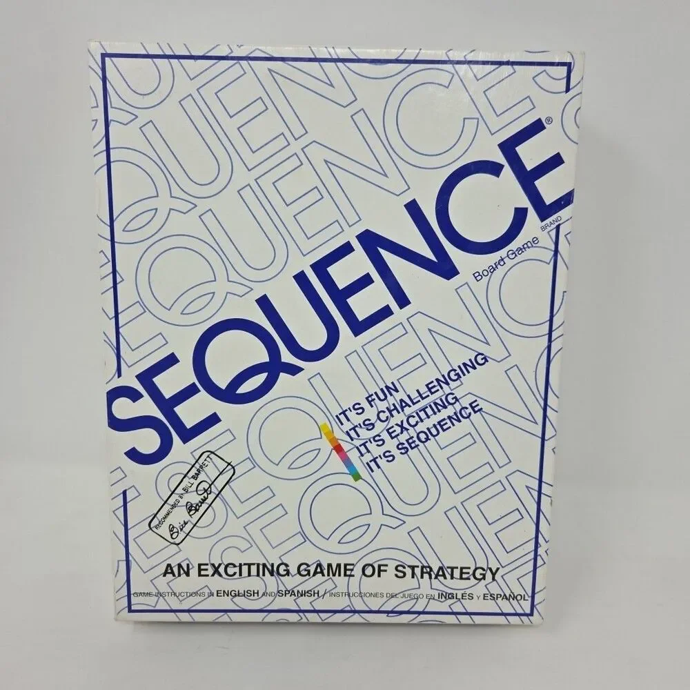 Sequence Board Game of Strategy (1995). COMPLETE GAME